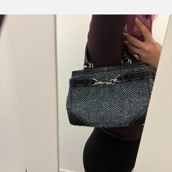 Coach Black and Gray Satchel - Picture 2 of 7